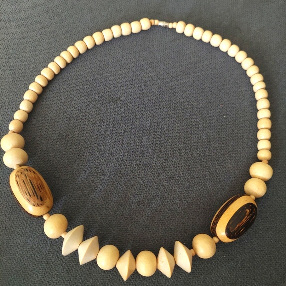 Tribal BOHO Statement Wooden Necklace